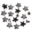100 Sets 12MM Gun Metal Star Rivets for Leather Star