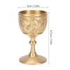 Gold Chalice Retro Embossed Style Thickened Brass Luxurious Elegant Luster