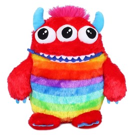 I LOVE FANCY DRESS WORRY YUMMY MONSTER CHILDRENS SOFT TOYS 15" (38 CM) - LOVES EATING YOUR WORRIES (RED)