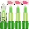 Generic Long Lasting Crystal Jelly Aloe Vera Lipsticks Temperature Color