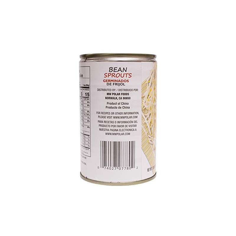 MW Polar Canned Vegetables, Bean Sprouts, 15 -Ounce (Pack of