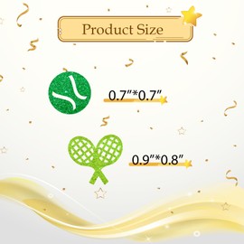 100pcs Tennis Ball Confetti, Gold Tennis Ball Table Confetti for Baby Shower, Tennis Paper Scatters, Sport Themed Birthday Party Table Decoration