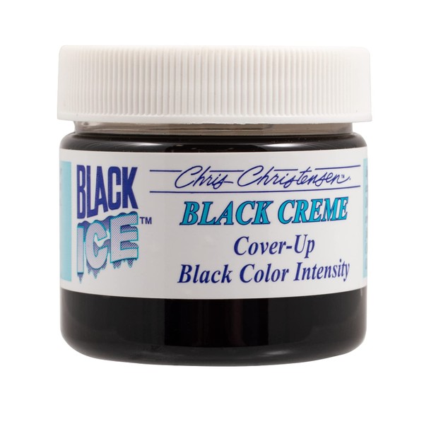 Chris Christensen Ice Crème Cover Up, Dog Cosmetics, Groom Like a Professional, Not Oily or Heavy, Dense Pigmentation, Crème Cover Up, Made in the USA, Black 2.5 oz