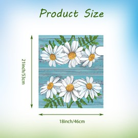 Mailbox Cover Magnetic Standard Size 21 x 18 inch Vintage Teal Old Wood Board Magnetic Mailbox Cover Waterproof Post Box Magnetic Covers for Garden Patio Decoration (Daisy Flowers, 18*21inch)