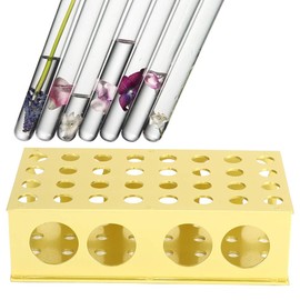 Test Tube Rack Test Tube Holder 32 Holes Stainless Steel Test Tube Holder 8 mm 12 mm 17 mm 30 mm Multiple Holes Laboratory Test Tube Stand Laboratory Supplies for Centrifuge Tubes