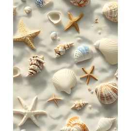 XRUIBZI Sandy Shore Peel and Stick Wallpaper Vintage Blue Contact Paper Hard Outer Skin Wall Mural Home Vinyl Waterproof Self Adhesive Removable Renter Friendly Wall Paper 17.5" x 118"