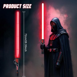 Shengruili 2Pcs Laserschwert Kinder,Duell Lichtschwerter,2 in 1 Lichtschwert,RGB 12 Farben Lichtschwerter,Smooth Swing USB Wiederaufladbare Laserschwert,Cosplay Spielzeug für Kinder Geschenk