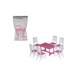 Polesie Polesie54395 Doll House Furniture, (Bag) -Play Set Toys-7-Pieces, Multi Colour