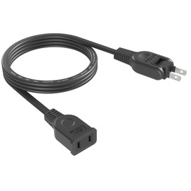 FUMITAKE Extension Cord, 3.3 ft (1 m), Power Strip, 1500W, 15A, 125V, Black, 1/2/3/5, Super Flat, PSE Certified, Flame Retardant PVC, Break-Resistant, High Conductivity, Extension Cord, Short, Power