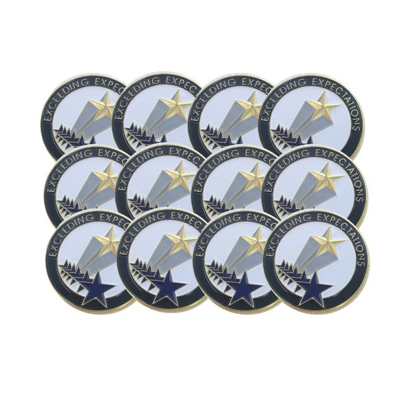 1 Inch Exceeding Expectations Lapel Pin - Package of 12,