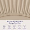 Oxford Homeware Beige King Size Fitted Sheets -100% Brushed Microfibre