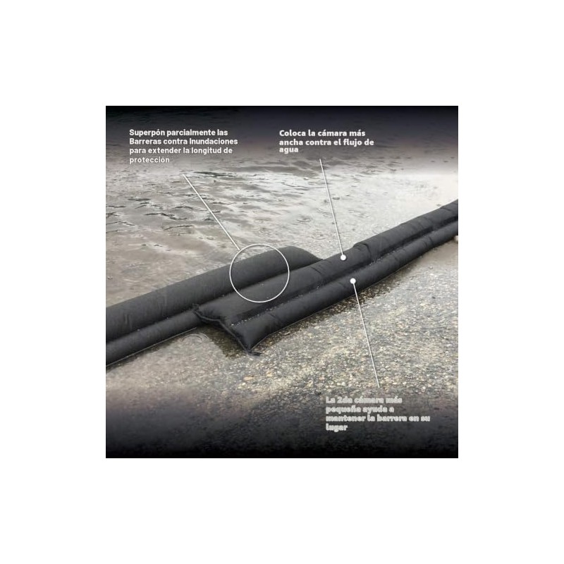 Quick Dam QD65-2 Flood Barriers, 6-Inch x 5-Feet, 2-Pack