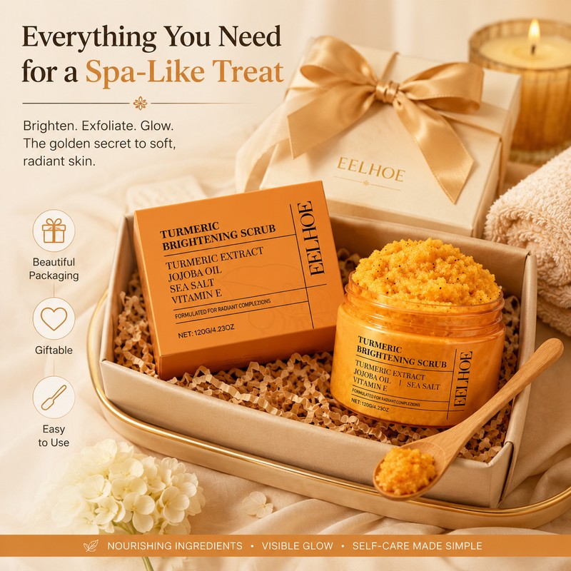 Turmeric Vitamin E Body Scrub for Exfoliating – Smoothing Moisturizing