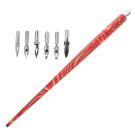 DOITOOL Portable Dip Pen Set with Standard Nibs for Calligraphy Beginners Durable Smooth Ink Flow Writing and Drawing Tool Lightweight and Convenient for Classroom Home Travel Use