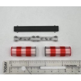 LED Ready Lightbar 1/18 LED Ready AeroDynic Lightbar Alternating Clear Red Fire EMS Ambulance