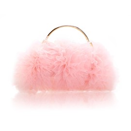 FUKEFUKEUS Women Clutches Purse Lace Formal Flower Evening Handbag Chain Strap Shoulder Bag