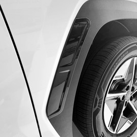 FUEISOF For Hyundai Tucson NX4 N-Line 2025 Outdoor Mudguard Air Intakes Gills Grill Cover 4 Pieces (Black)