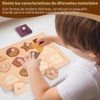 Adena Montessori Rompecabezas de madera para bebés de 12 a