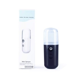 Automatic Nano Mist Spray Bottle Portable Sanitizer Spray Bottle USB Rechargeable Facial Mist Sprayer Premium Quality Skin Moisturizer Sprayer Bottle Nano Mister for Personal Care, car Key - Black