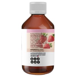 Gusteau's - Strawberry Flavor Bakery Emulsion, 4 fl oz (100ml) Alcohol Free, Sugar Free, Kosher (Strawberry)