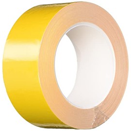 Abrasion Resistant Line Tape, Yellow, 2.0 inches (50 mm x 22 m), Thickness: 0.008 inches (0.2 mm), Surface PET Wear-resistant Layer, Polypropylene Base Material