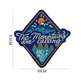 Gaugeusa The Mountains Are Calling Camping Adventure Outdoor Hook And Loop Patch For Bags
