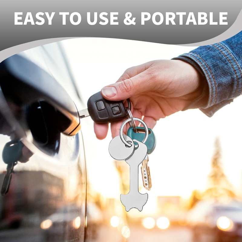 Asheyya 4 Set Trolley Key Release Tool, Stainless Steel Removable