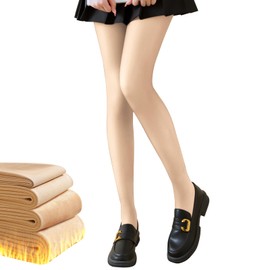 CHAMOKA Sheer Tights, Fleece-Lined Stockings, Extreme Warm, Cold Protection, Beautiful Leg Tights, 3.1 inches (80/150/220/320 g), Women's Thermal Tights, Beautiful Butt, Fake Tights, Elastic, Women's Compression Tights, Stylish, Cute, Winter & Autumn, Ap