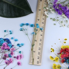 LYFORTZY 9 Mixed Color 90 Branches Babys Breath Flowers Set,Real Gypsophila Natural Dried Pressed Flowers,for Resin Candle Crafts Scrapbooking Bookmark DIY Nails Jewelry , Plant Herbarium +1 Tweezers