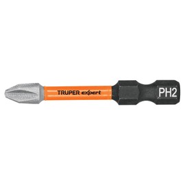 Truper Expert PUDE-1202I, Estuche con 5 puntas de cruz PH2 de impacto largo 2"