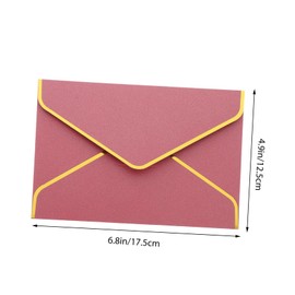 DOITOOL 1set Vintage Foil Envelopes for Invitations Elegant Business Wedding Greeting Card Envelopes Retro Design for Thank You Cards Celebrations 6pcs