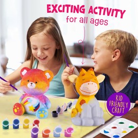 LAOESE Paint Your Own Bear Lamp Kit, Art Supplies Arts & Crafts Kit, Painting kit for Kids 6-12, Arts and Crafts for Kids Ages 8-12, Toys Girls Boy Birthday Gift Ages 3 4 5 6 7 8 9 10 11 12+