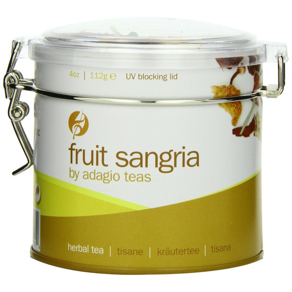 Adagio Teas Clear-Top Tin Herbal Tea, Fruit Sangria, 120ml