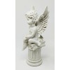 JRose Collections Praying Angel Cherub Sitting on Pillar Wings Baby