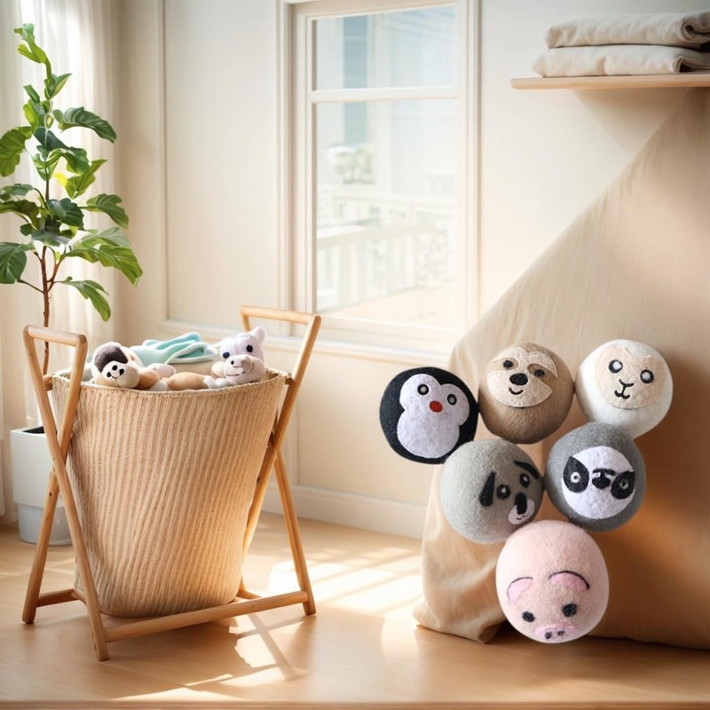 YWXWY Wool Dryer Balls, Cute Pattern Drying Balls for Laundry,