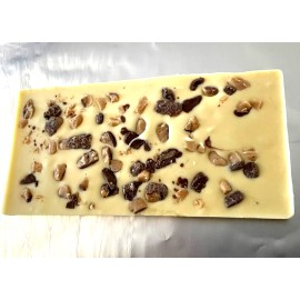 Callebaut Belgian White Chocolate Bar With Crushed Caramel Toffee Crunch 4oz bar - 4oz White Chocolate Toffee Crunch Bar