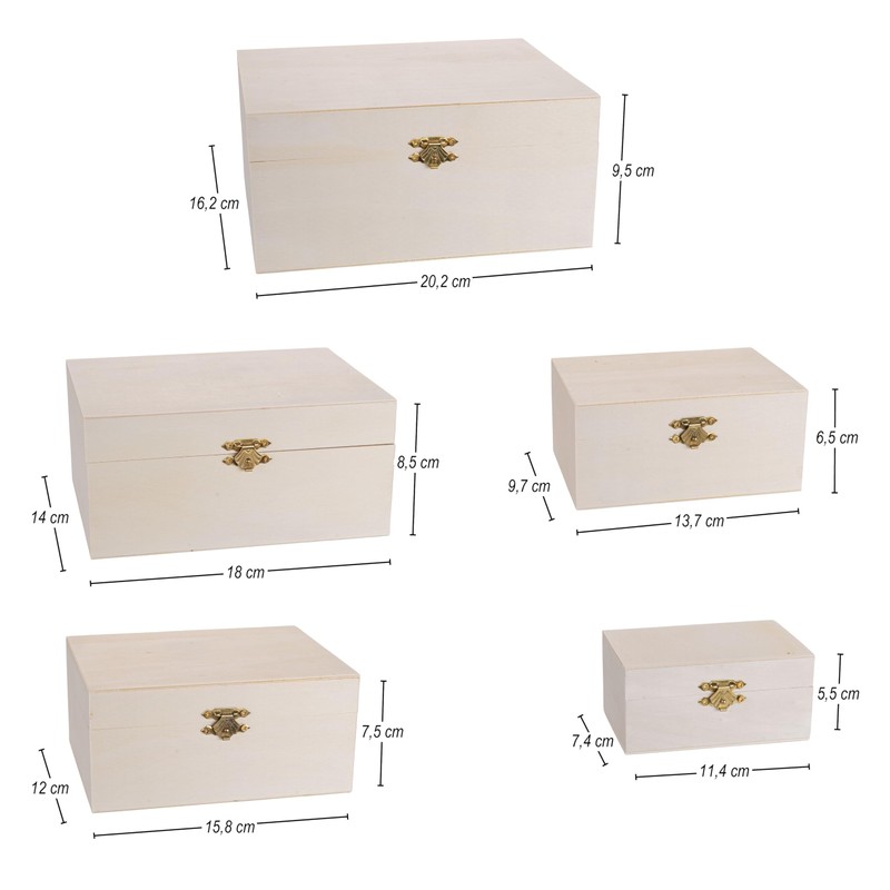 Ideen mit Herz Wooden Box Set | Rectangular | Wooden
