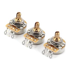 3x TAOT CTS 250K Pot 1/4” Short Split Shaft Audio Taper Vintage Dish Back