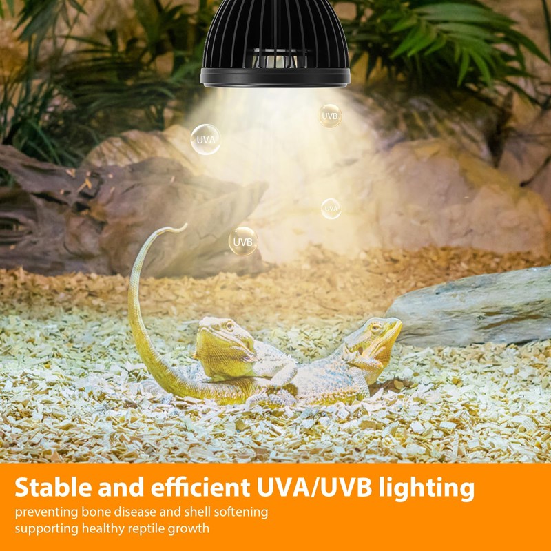 REPTITRIP UVB Light for Reptiles, UVB Bulb 5W 5.0 UVB