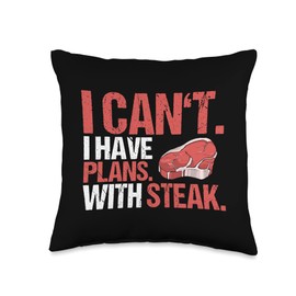 Carnivore Diet Designs Meat I Have Plans Ketogenic Diet Keto Carnivore Throw Pillow, 16x16, Multicolor