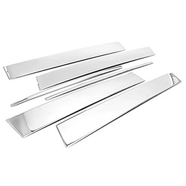 Signature Polished Stainless Steel 6pcs Center Door Pillar Post Trims Set Compatible with 2018-2021 Chevy Equinox