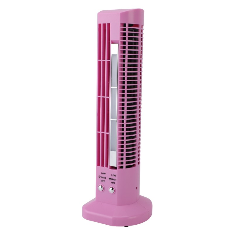 Mini Desktop Tower Fan Bladeless Portable Fan with Light for