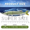 TRUSCEND Señuelos de Buceo para Pesca,Multi Jointed Swimbaits Lento Hundimiento