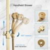 MOSSON Antique Brass Shower System Bathroom Shower Faucet Set with