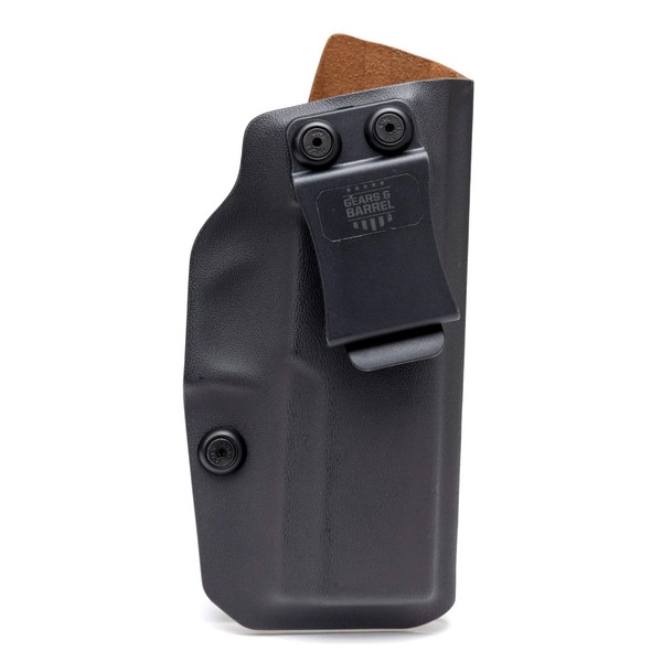 Gears and Barrels Kydex Leather Holster for Sig Sauer P320 Compact | Carry - IWB Concealed Carry with Adjustable Retention and Leather Lining - Right Hand