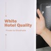 UFRIDAY White Fabric Long Shower Curtain Liner 72 x 78