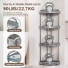 Binecer Corner Shower Caddy Stand, 4 Tier Standing Shower Organizer