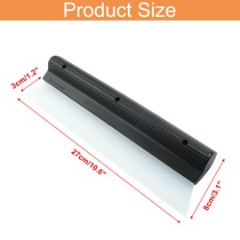 Bonsicoky 2 PCS 10 inch Silicone Car Squeegee - Flexible T-Bar Quick Dry Water Blade for Car, Windshield, Glass, Window Drying - Black