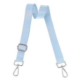 sourcing map Wide Shoulder Strap, 2.5cm Adjustable Purse Strap Replacement Crossbody Strap for Shoulder Bag Handbag, Sky Blue, Silver Pull Core Buckle