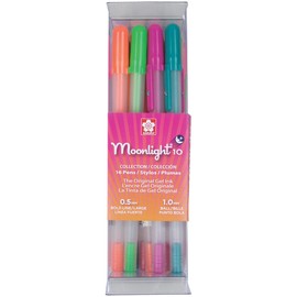 Sakura Gelly Roll Moonlight 16 Pack, 10 Bold point, Bright Opaque Ink Gel Pens, Creamy Smooth Ink, Writes on Dark Paper